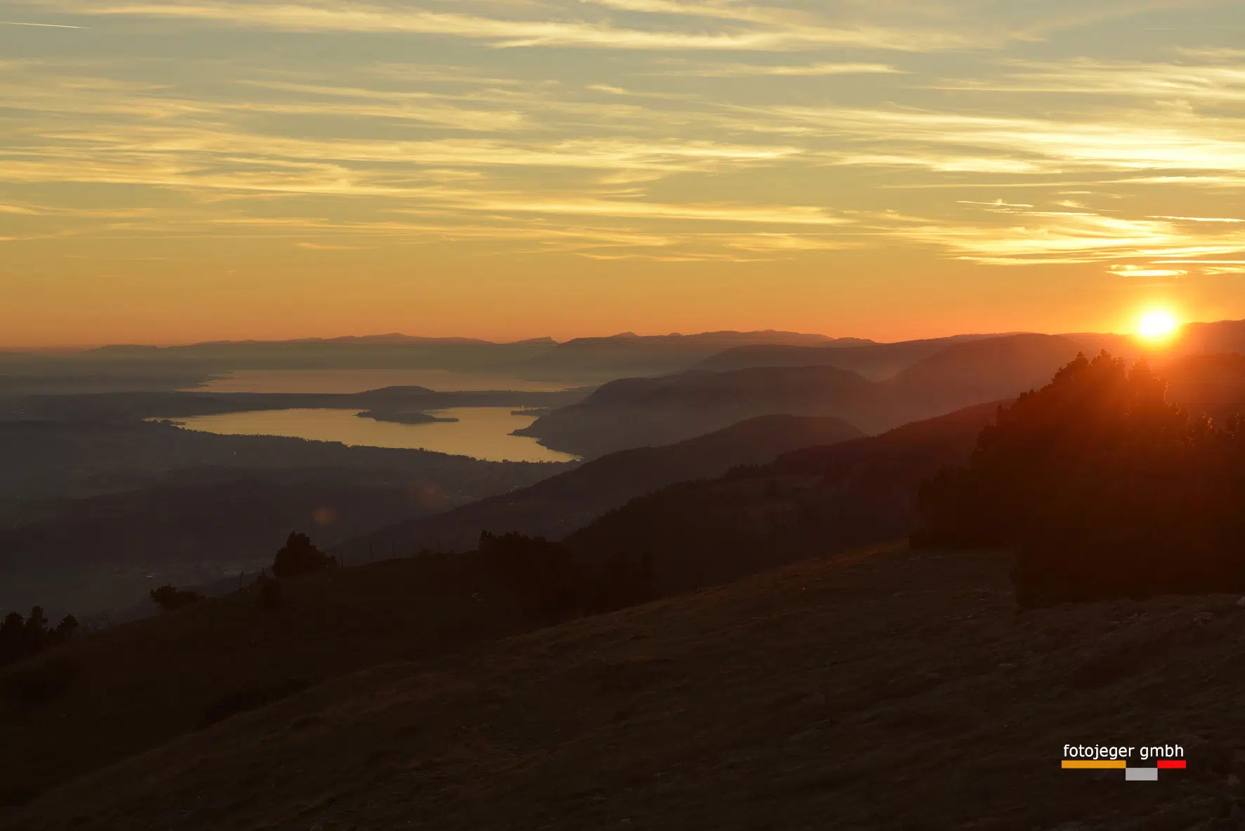 SCHWEIZ BIEL SONNENUNTERGANG