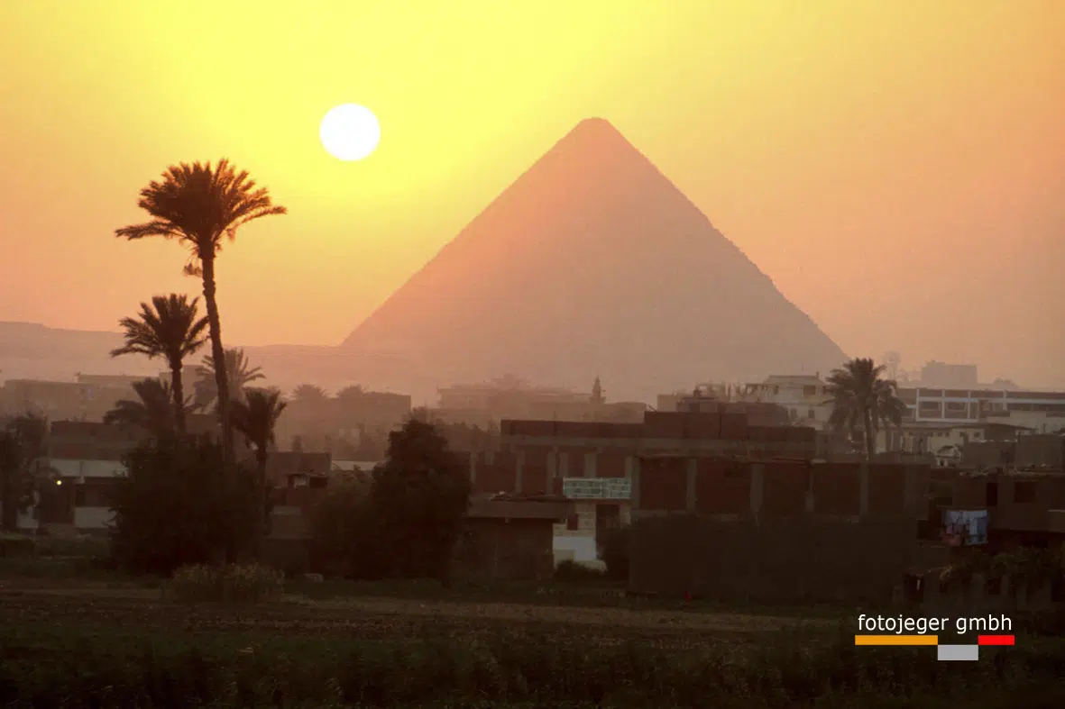 Egypt pyramid sunset