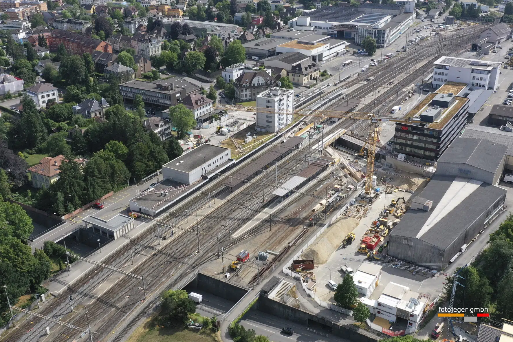 SCHWEIZ LANGENTHAL BAHNHOF UMBAU