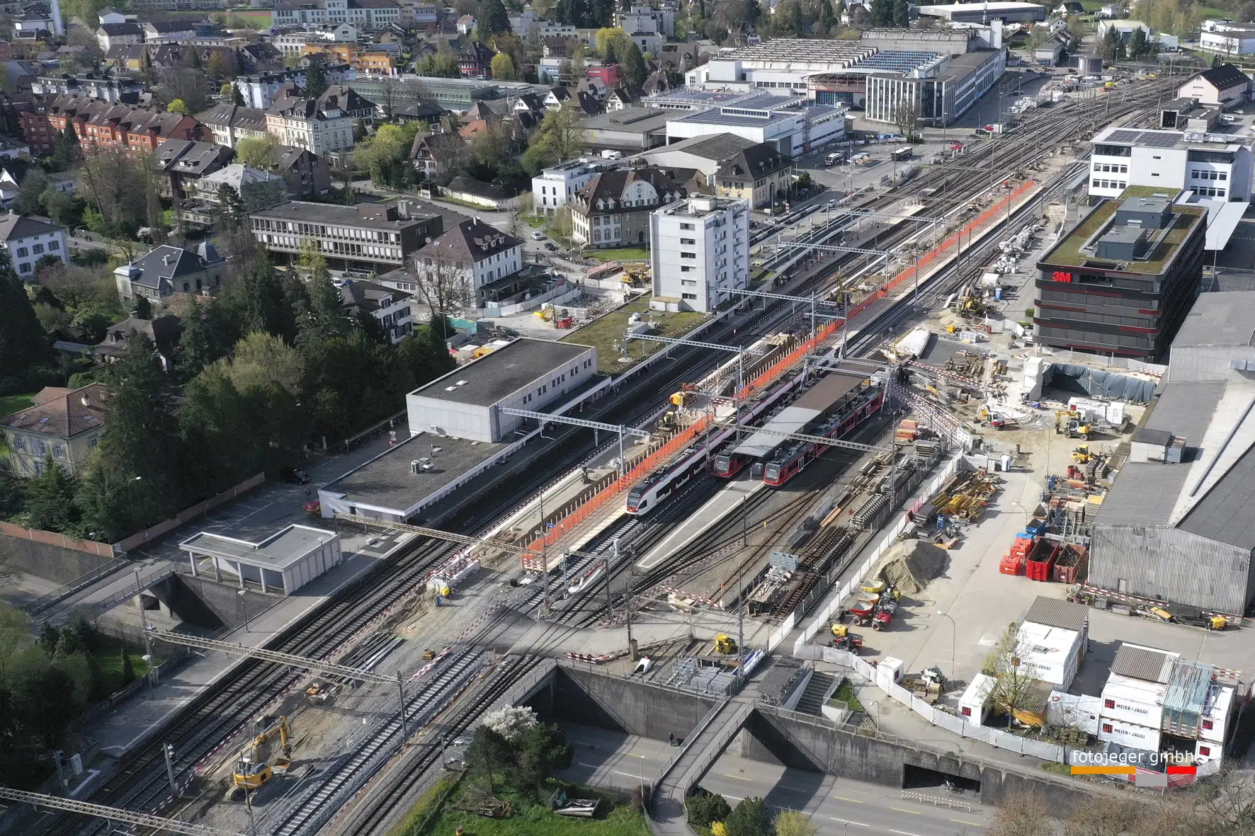 SCHWEIZ LANGENTHAL BAHNHOF UMBAU