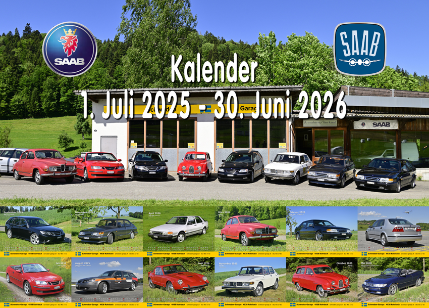 SAAB-Kalender 2025 by Markus A. Jegerlehner