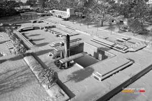 SCHWEIZ LANGENTHAL STADT Winter in der Badi- Drohnenfotos vom verschneiten Schwimmbad im Winter 2024 in der Stadt Langenthal.