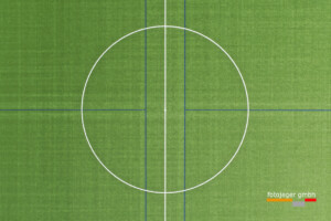 Drohnenfotos der Stadt Langenthal aus senkrechter Perspektive.